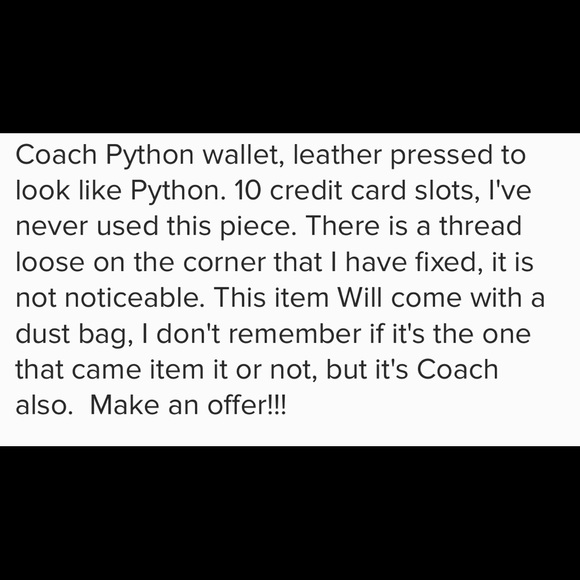 Coach Python wallet - Picture 5 of 5